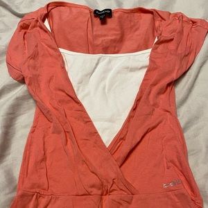 BEBE Coral Shirt Y2K